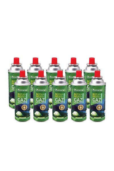 Orcamp 10'lu Set 227 gr Valfli Gaz Ocak Kartuşu