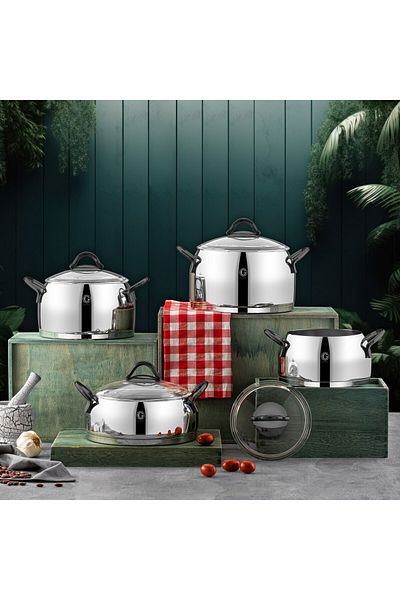 Glore Benevento 8 Piece Cookware Set - Smoked