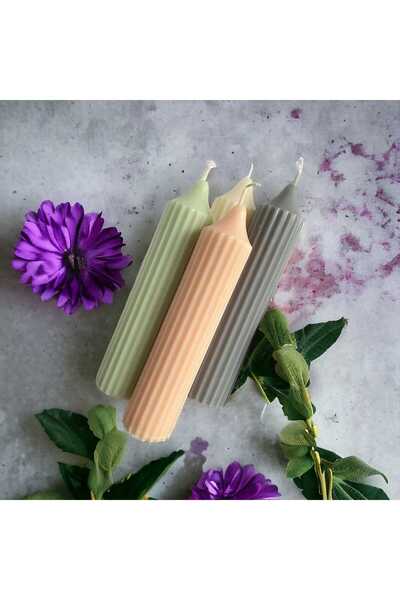 HOBİ YAP FİTİLLİ BÜYÜK BOY ŞAMDAN MUM SİLİKON KALIBI