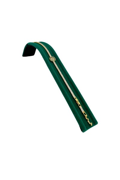 Zeyn Dekor Πράσινη Βάση για Μονό Βραχιόλι, Κομψός και Πρακτικός Οργανωτής Κοσ...