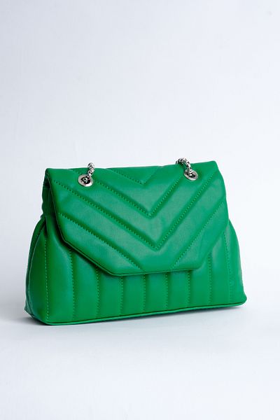 staybeautiful Women's Sewing Detailed Quilted Crossbody Bag Green