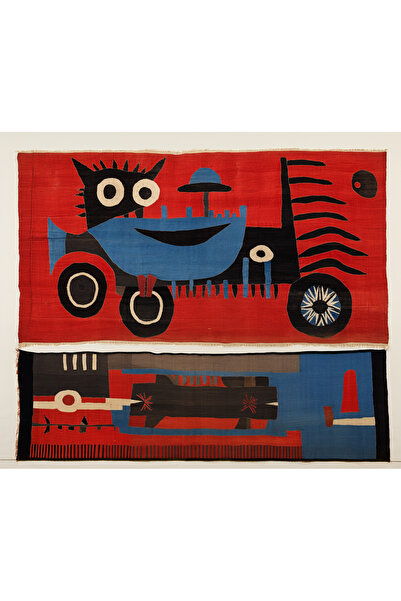 Rugs Modern Halı Colecția Dido Covor decorativ modern cu model de tractor, te...