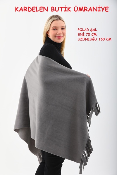 Kardelen Butik Ümraniye Shoulder Shawl Polar Gray
