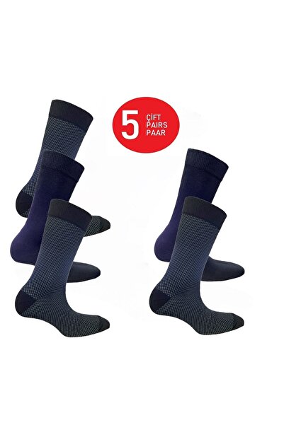 Happy Body Combed Cotton Men's 5-Piece Socket Patterned Economic Package with...