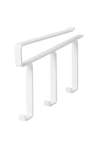 IKEA 3 Kancalı Raf Askısı Uzunluk: 12 Cm Metal Mutfak Rafı Askısı Beyaz Çelik Askı