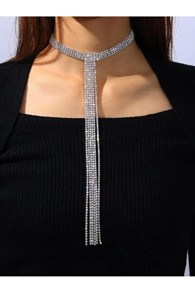 muptejewelry قلادة متدلية أنيقة مكونة من 6 صفوف من حجر الزركون