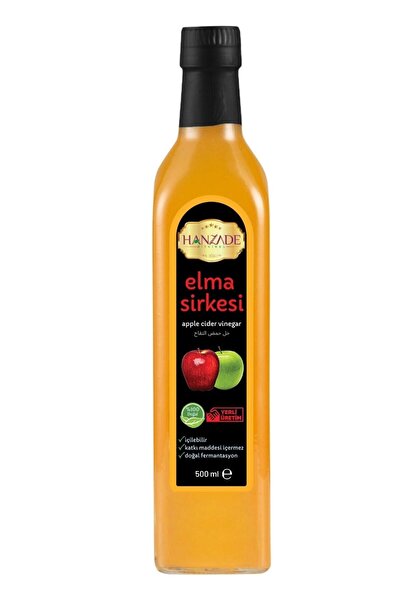 Hanzade Bitkisel Elma Sirkesi 500 ml Katkısız Apple Cider Vinegar (ES-12001)