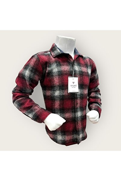 İvven's Uzun Kol Desenli Kışlık Çocuk Gömlek