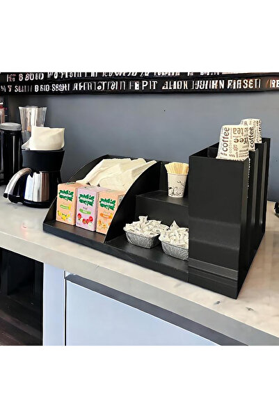 Genel Markalar Çay & Kahve 3 Bölmeli Karton Bardaklık Organizer Stand Set