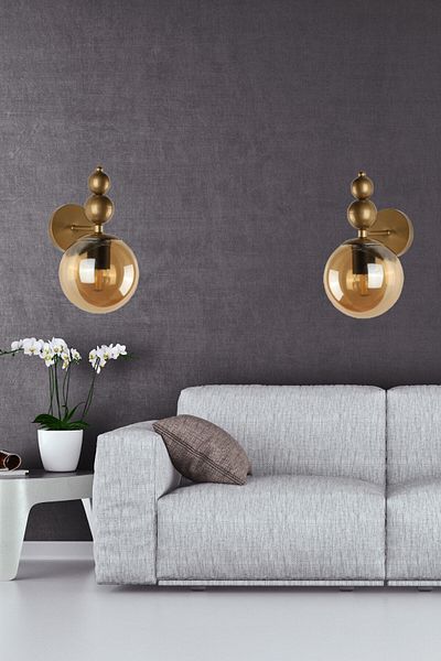 TEKFA Gizz Special 2-Piece Sconce Antique/honey - Premium Model - Bedroom - Living Room - Kitchen - Hall