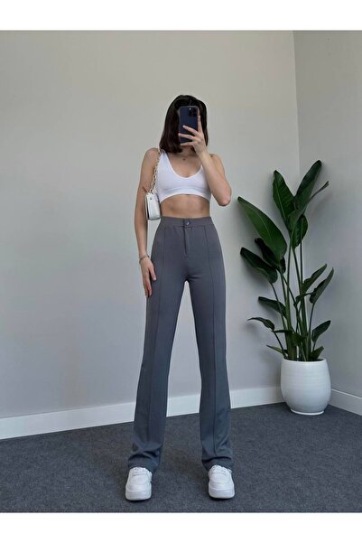 Butik gri palezzo pantolon