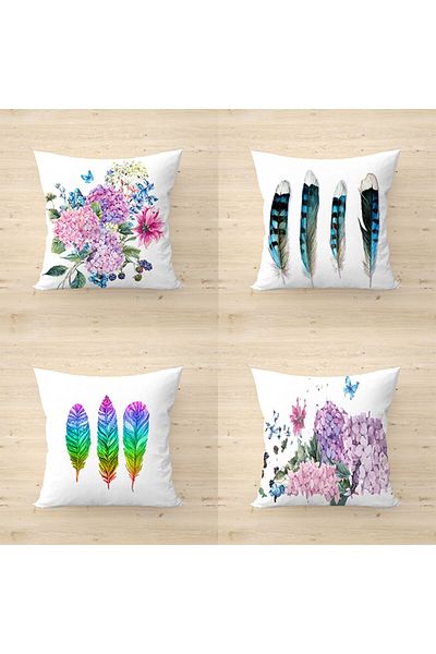 fdm desıgn Double Sided Printed Special Design Decorative Throw Pillow Cover Set of 4
