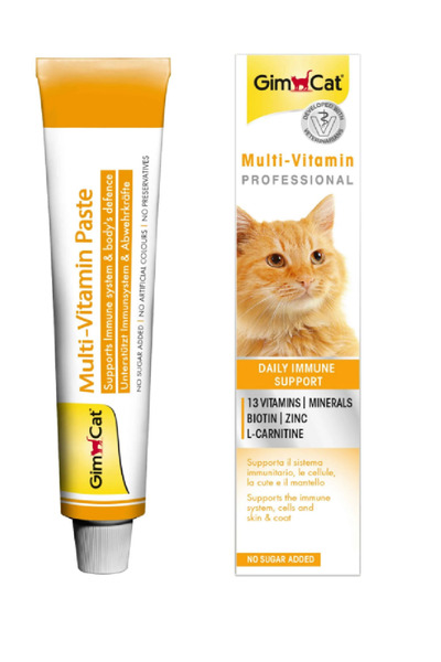 Gimcat Multi Vitamin Paste 13 Vitamin Mineral Ek besin takviyesi Kedi Macunu ...