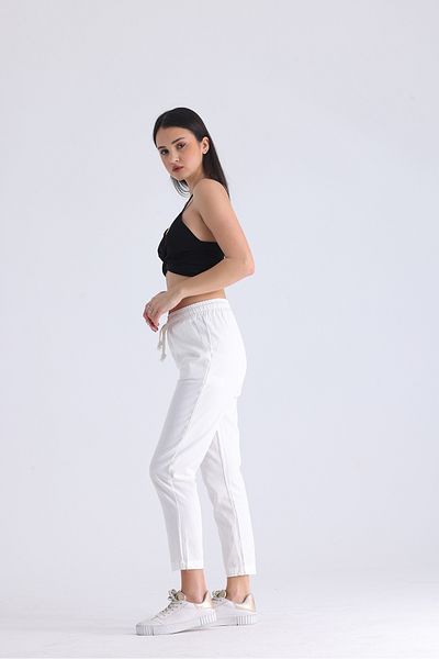 kabancım Women's Gabardine Carrot Trousers
