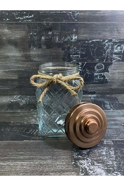 ALBAYRAK ZÜCCACİYE Cooker Luxury Glass Nostalgia Series Glass Jar 25 Cm Ckr2266
