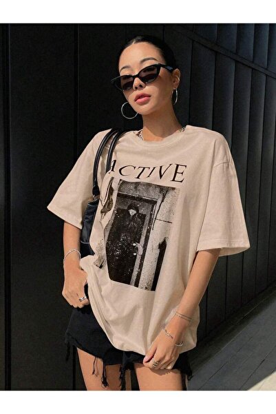 AFROGİYİM Μπλουζάκι Unisex Active Pre-Printed Oversize