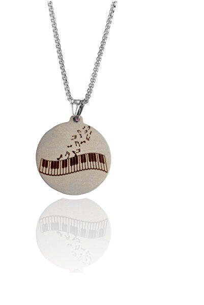 Herşey Nota البيانو ملاحظة قلادة الفولاذ المقاوم للصدأ