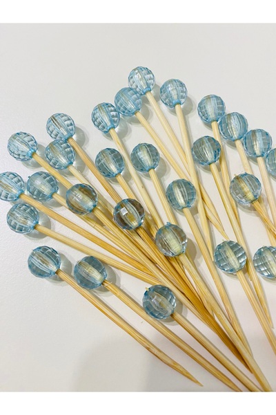 yağmur gökçe NO:34 - 50 pcs Decorative Beaded Promise Engagement Birthday Party Cupcake Mevlüt Ornament Toothpick