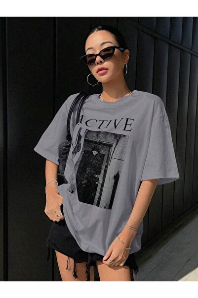 AFROGİYİM Μπλουζάκι Unisex Active Pre-Printed Oversize