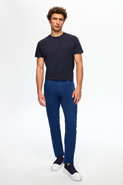 D'S Damat Slim Fit Indigo Gabardin Denim Pantolon