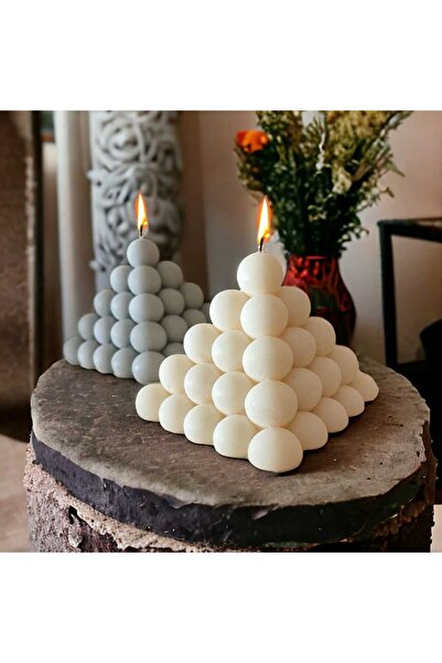 HOBİ YAP BÜYÜK PİRAMİT BUBBLE SİLİKON MUM KALIBI