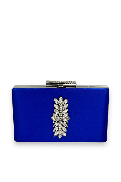 Biçanta Kobalt plava Plava satenska kristalna Sa kamenčićima večernja haljina...