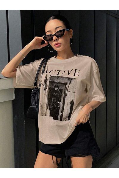 AFROGİYİM Μπλουζάκι Unisex Active Pre-Printed Oversize