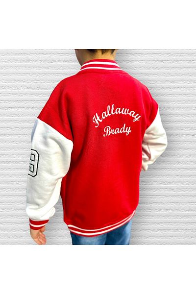İvven's Kids Original Bomber College Jacket Embroidered Zippered Three Thread