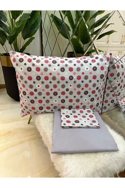 micoton MICOTON 100% COTTON SINGLE PERSON RUBBER-FREE SHEET AND PILLOW CASE SET