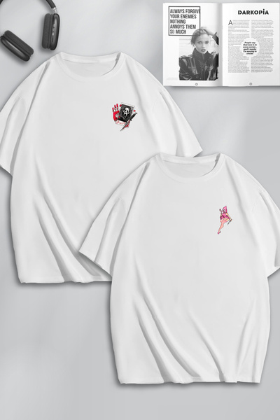 macklin Unisex Femei Bărbați Mr And Mrs Scream (Scream) Imprimat Lover Couple...