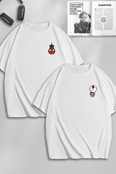 macklin Unisex Femei Bărbați Hello Kitty Spiderman Imprimat Lover Cuplu Combi...