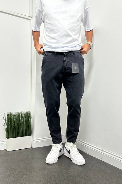 Denim Shorty Τζιν παντελόνι Jogger με ελαστική μέση