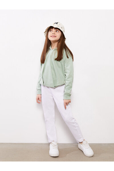LC Waikiki Basic Girl's Jeans Pants with Elastic Waist