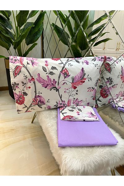 micoton MICOTON 100% COTTON SINGLE PERSON RUBBER-FREE SHEET AND PILLOW CASE SET