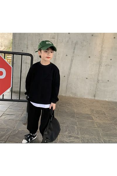 barin kids Set de trening negru pentru copii