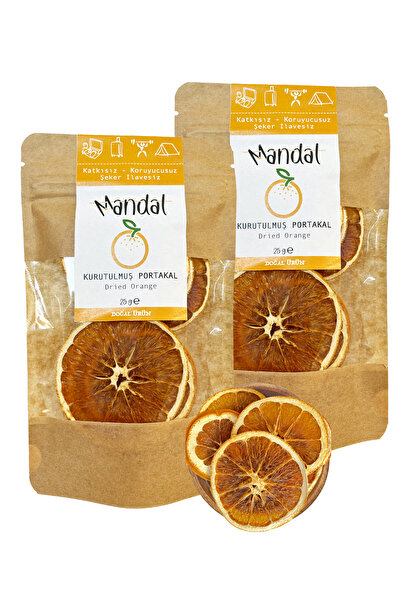 Mandal 50 Grams of Dried Orange - 2*25 Gram Dried Fruit Slices