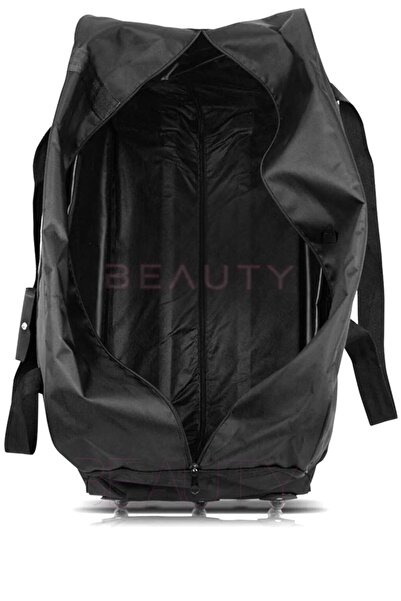 Nas Beauty 3 Tekerlekli Körüklü El Valizi Çanta Küçük Boy Siyah