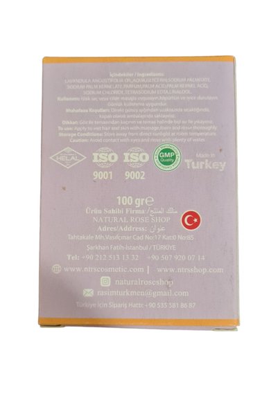 NATURAL ROSE SHOP Natural Lavender Oil Extract Solid Soap Organic 100% Natural Lavender Oil Soap