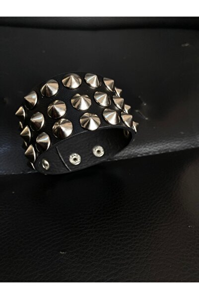 4.cm Silver Color Tri-Row Studded Metallurgist Bracelet 20.cm