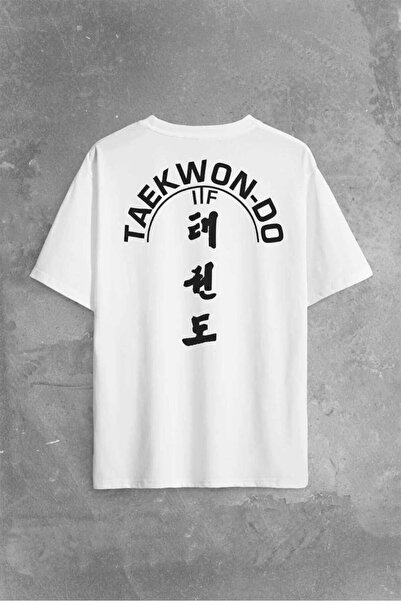 Khione Unisex tekvondo Štampano Oversize kroj 100% pamuk T-shirt