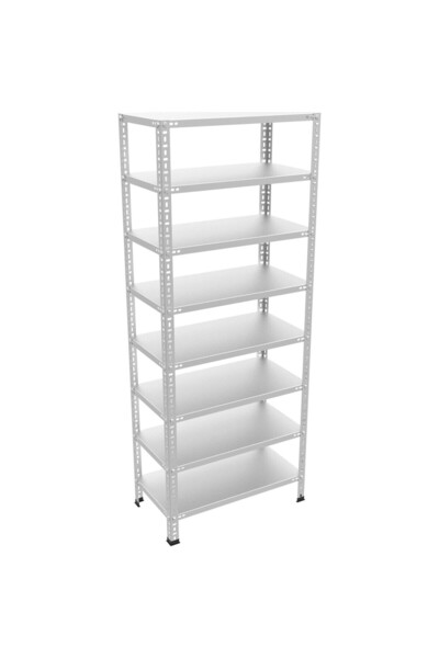 Çelikrafburada ® 43x60x150 8 Katlı Çelik Raf Galvaniz Raf Arşiv Rafı Depo Raf...