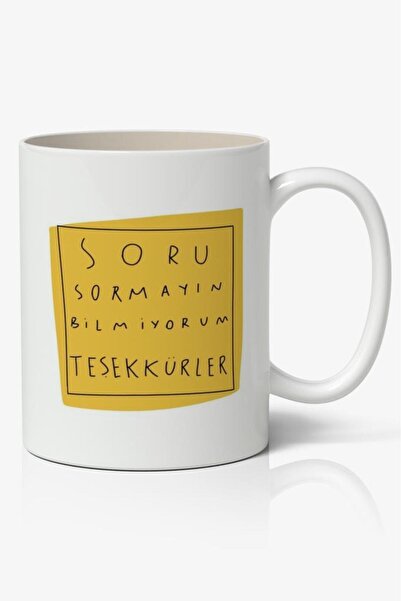 Nostaljik Lezzetler Soru Sormayın Bilmiyorum Baskılı Kupa Bardak Baskılı Kahv...