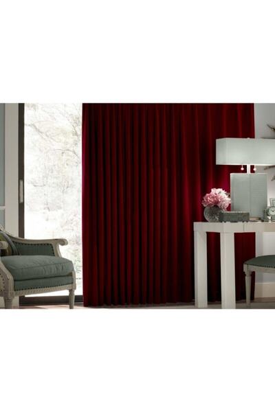 Basic Creation Bordo Blackout Karartma Perdesi Enxboy Seçenekli Güneşlik %100 Işık Geçirmez Fon Perdesi