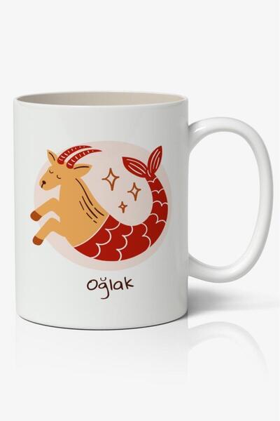 Nostaljik Lezzetler كوب بطبعة برج الجدي - كوب قهوة مطبوع