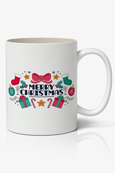 Nostaljik Lezzetler كوب قهوة مطبوع عليه رأس السنة الجديدة موديل 15