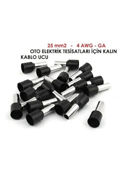 maasco 25 mm kabloya göre (4 Awg) Izoleli Kablo Yüksüğü (25 Adet) pabuç