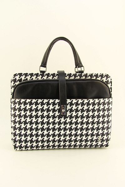 HNB Black White Crowbar 15 & 15.6 Inch Laptop Briefcase