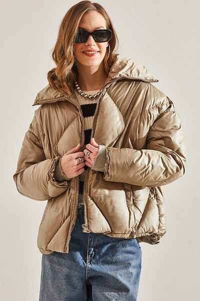Bianco Lucci Women's Collar Oversize Puffer Coat