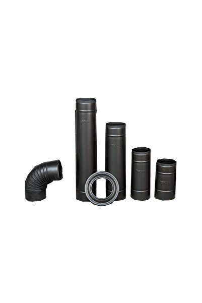 AKTÜRKLER 33 Cm Siyah Mat Soba Borusu