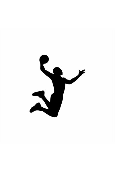 Reysa Tasarım Basketball Silhouette Car Sticker 14x16 Cm Black
